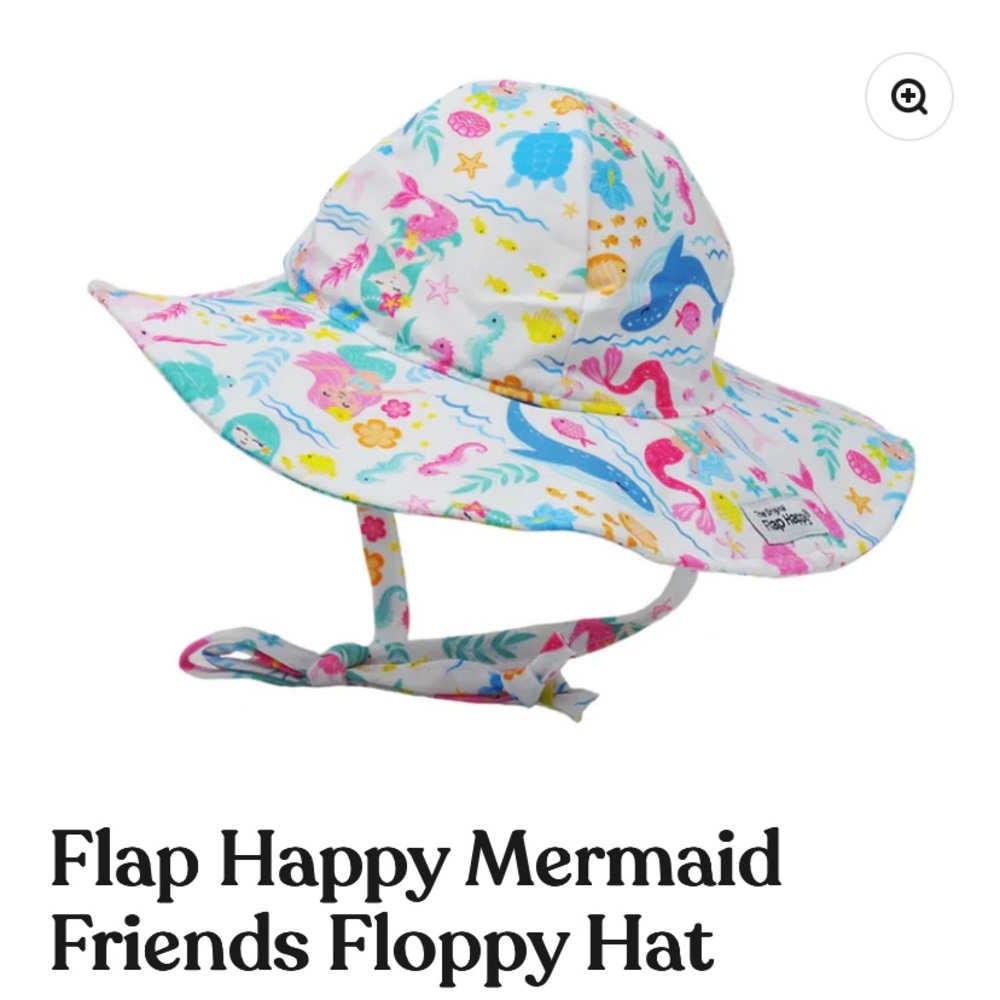 Flap Happy Sea Life Print Sun Hat